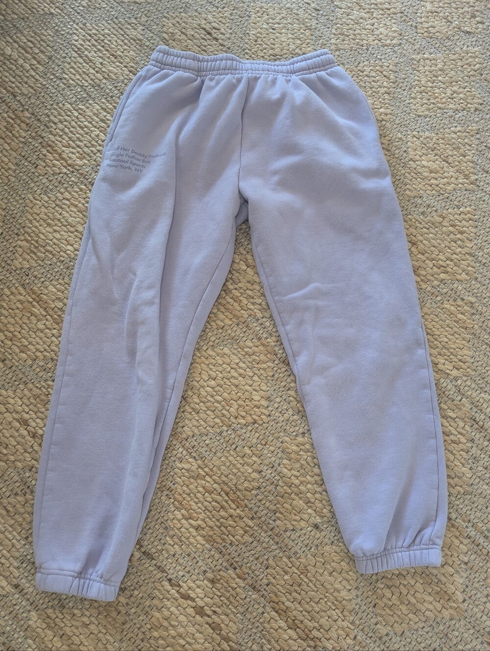 Barstool Sports Call Her Daddy Joggers Women MD Lavender Single Father Sweatpant